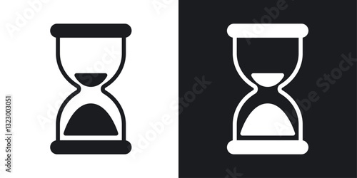 Hourglass end icons pack in solid style