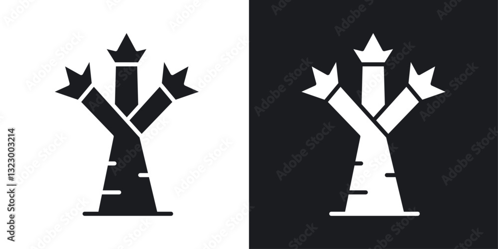Joshua tree icons pack in solid style Joshua tree icons pack in solid style
