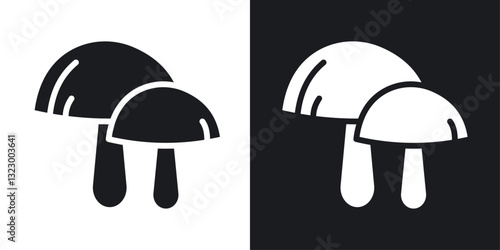 Mushroom icons pack in solid style