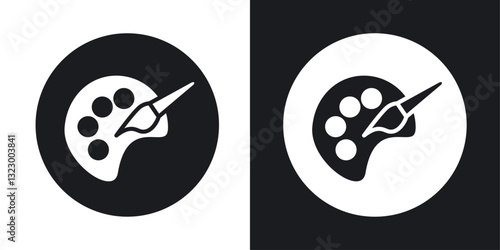 Palette icons pack in solid style