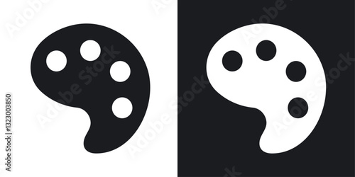 Palette icons pack in solid style