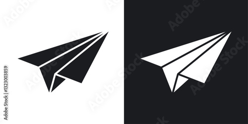 Paper plane icons pack in solid style