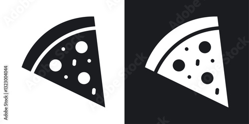 Pizza slice icons pack in solid style
