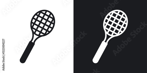 Racquet icons pack in solid style