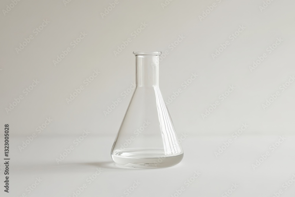 A glass flask containing liquid sits against a plain backdrop A glass flask containing liquid sits against a plain backdrop
