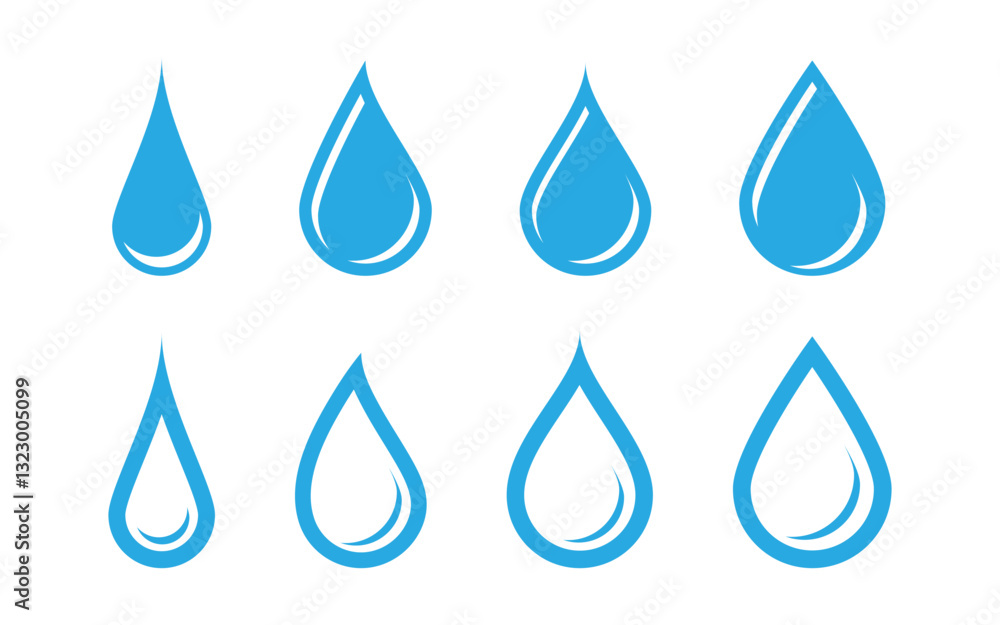 Water drop Plumbing icon Logo Template vector illustration v.1 Water drop Plumbing icon Logo Template vector illustration v.1