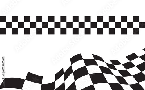 Race flag checkered Logo design illustration vector v.8