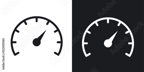Tachometer icons pack in solid style