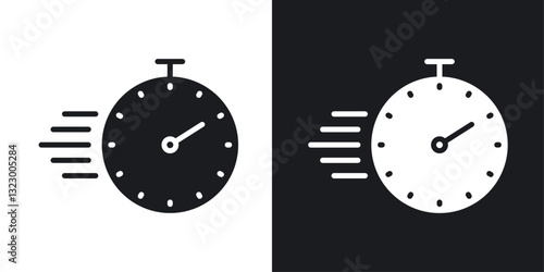 Time fast icons pack in solid style