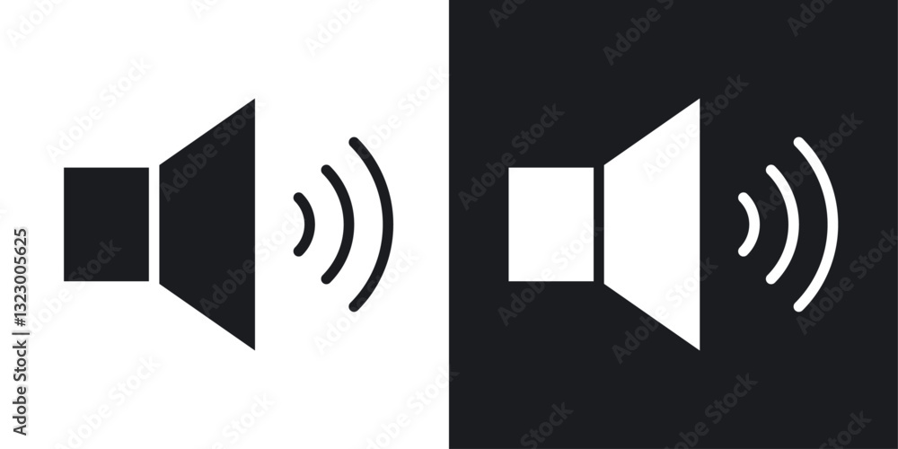 Volume icons pack in solid style Volume icons pack in solid style