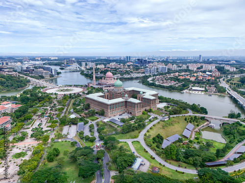 Canvas Print Aerial view of Prime Minister’s Department in Putrajaya, Kuala Lumpur, Malaysia