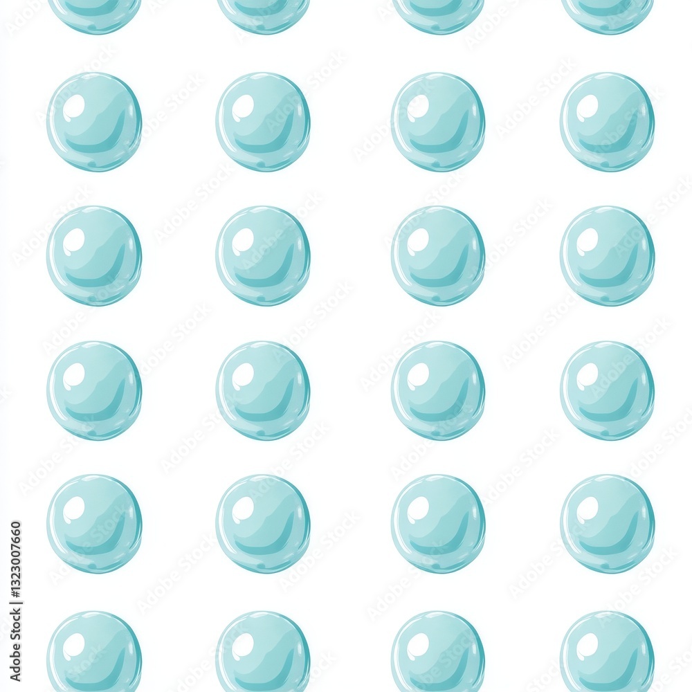 Light Blue Bubbles Pattern on White Background Light Blue Bubbles Pattern on White Background