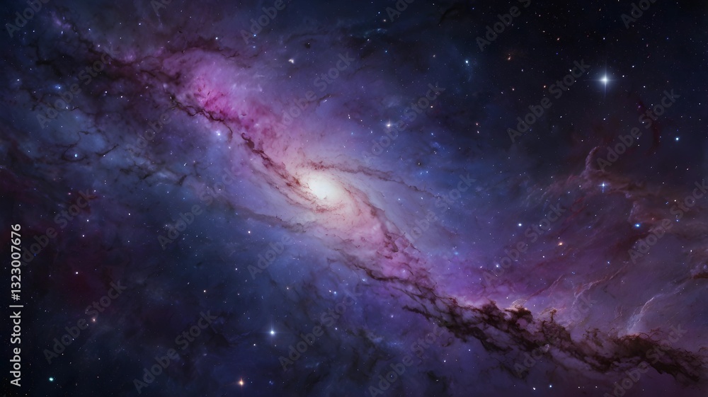 Obraz premium Cosmic Galaxy and Nebula Background