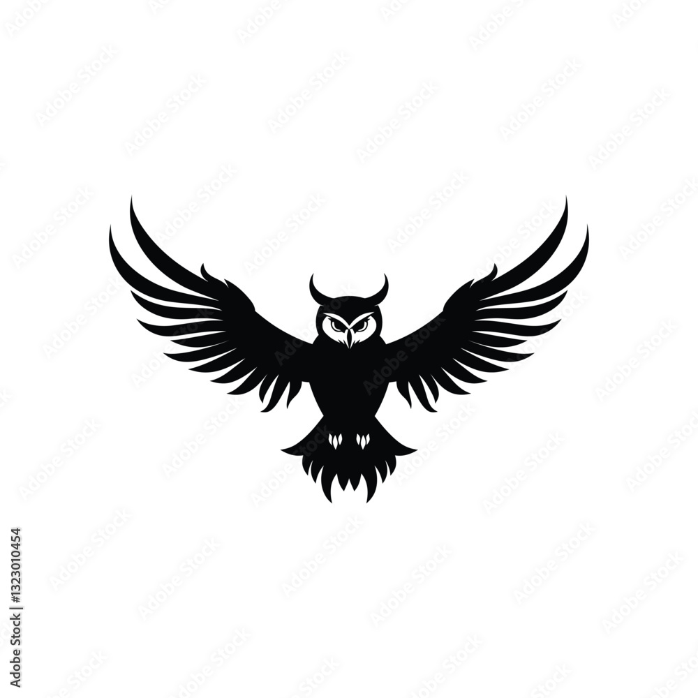 Obraz premium Owl vector silhouette