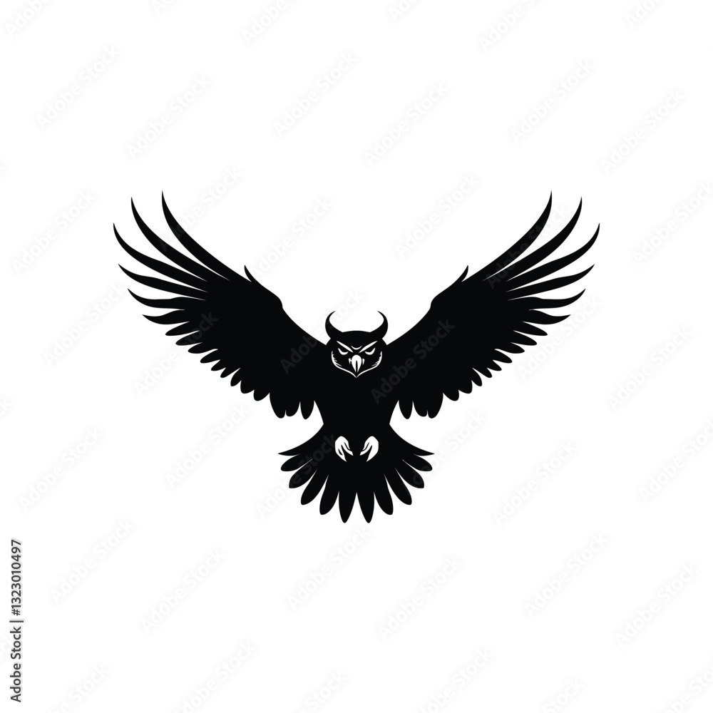 Obraz premium Owl vector silhouette