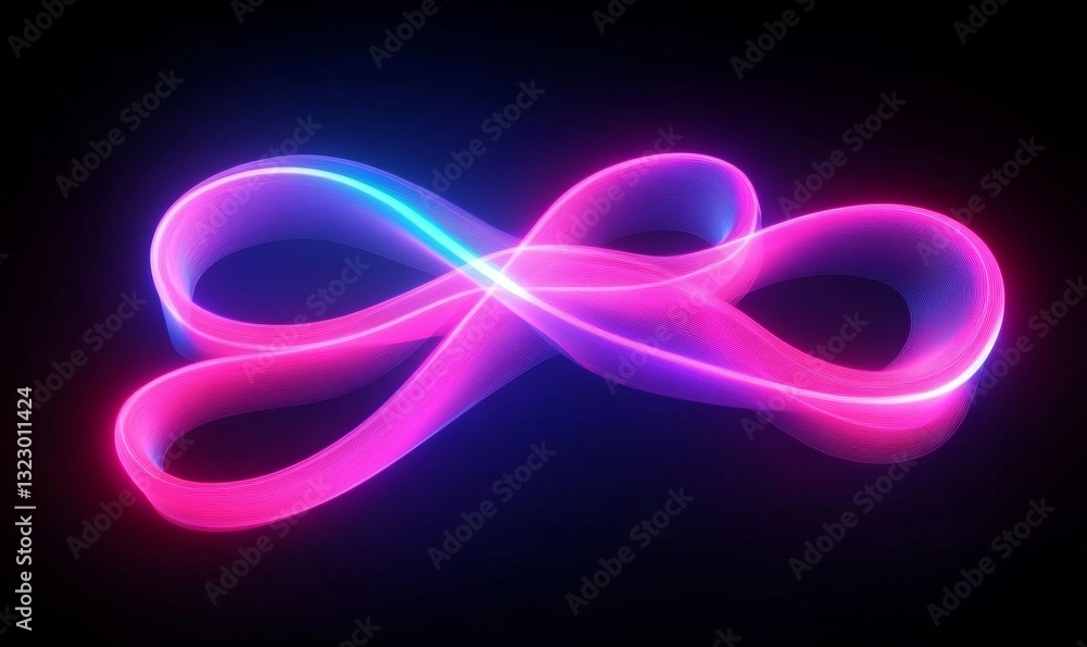3d render. Abstract neon wallpaper. Glowing dynamic lines over black background. Light drawing trajectory. Fluorescent ribbon 3d render. Abstract neon wallpaper. Glowing dynamic lines over black background. Light drawing trajectory. Fluorescent ribbon