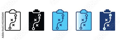 Plan  Icon Set Multiple Style Collection