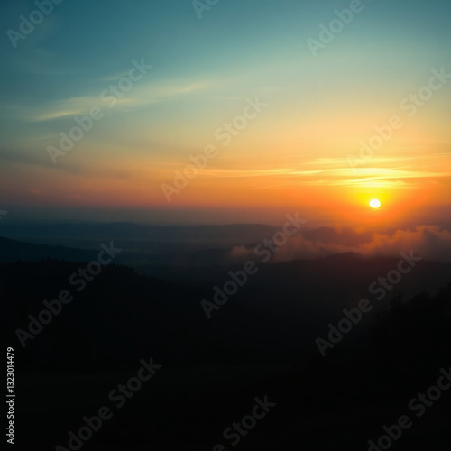 Wallpaper Mural Breathtaking sunset over a tranquil landscape Torontodigital.ca