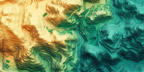 Terrain map. Contours trails, image grid geographic relief topographic contour line maps cartography texture,  illustration