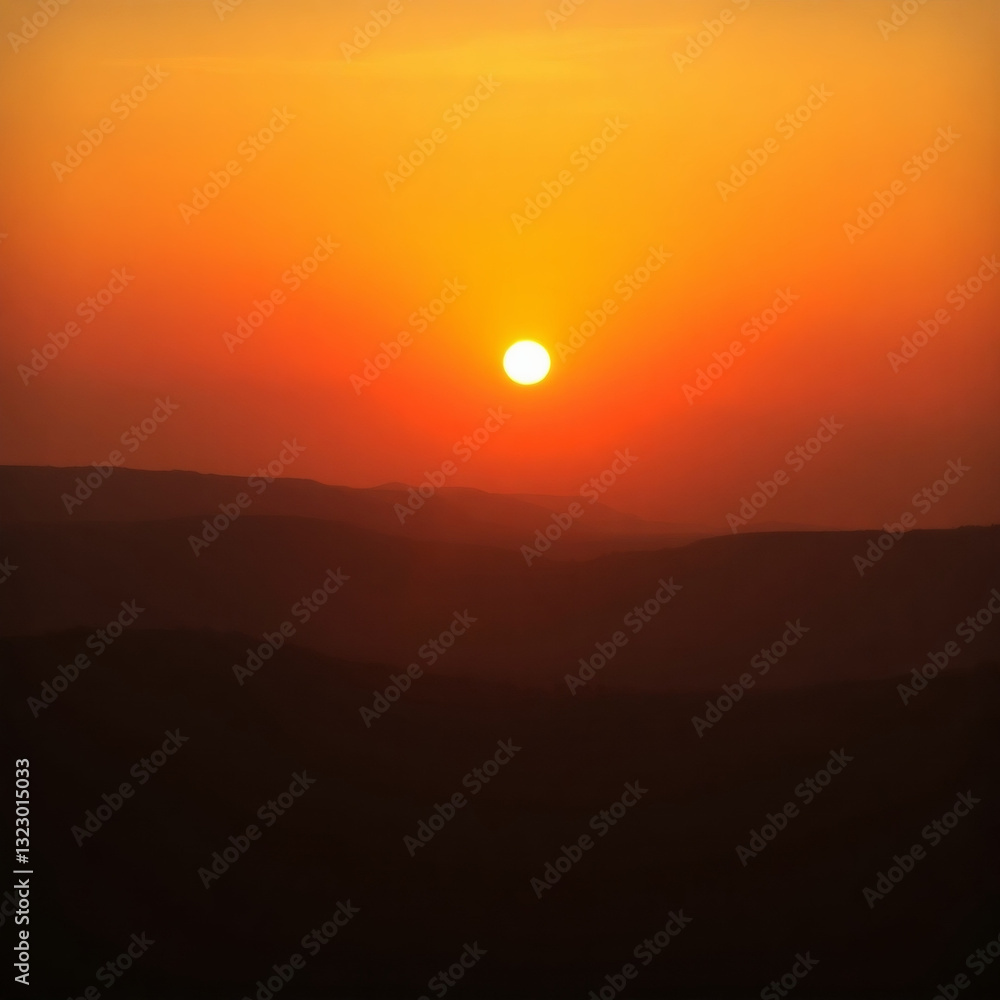 Fototapeta premium Breathtaking sunset over a tranquil landscape
