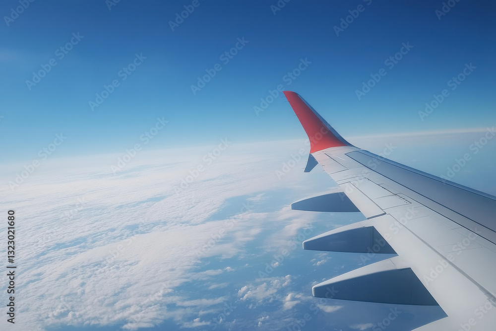 Fototapeta premium Side of passenger jet airplane