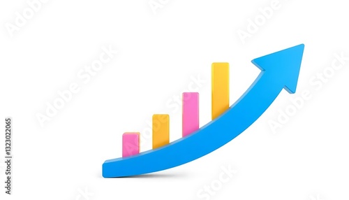 Free Download Rising Blue Arrow White Background Cutout - GFXLoad