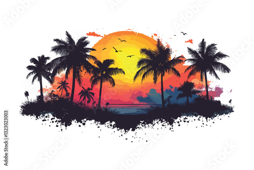 grunge tropical background