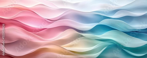 Vibrant color art abstract background idea. Abstract wavy background in soft colors of pink, blue, and cream, perfect for design projects.