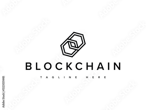creative blockchain link crypto logo design