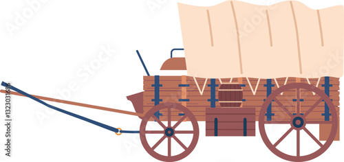 Vintage farm transport under tent