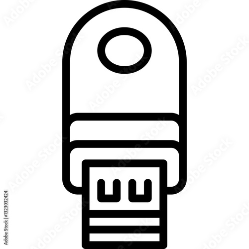 flash drive line icon