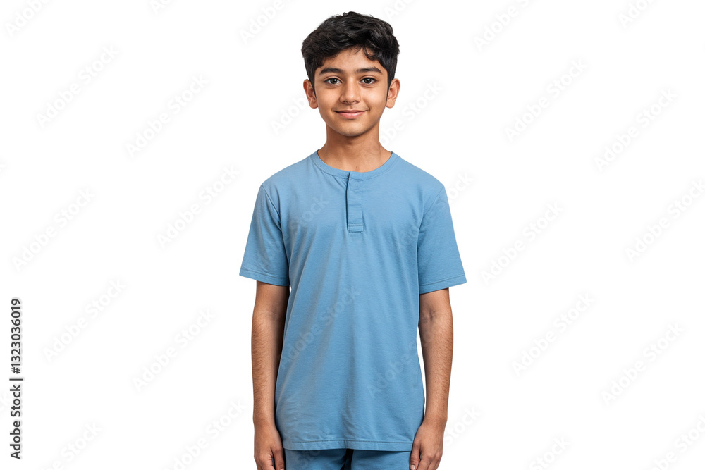 Portrait of a handsome boy in casual t-shirt, kids fashion clothing, isolated on transparent background Portrait of a handsome boy in casual t-shirt, kids fashion clothing, isolated on transparent background