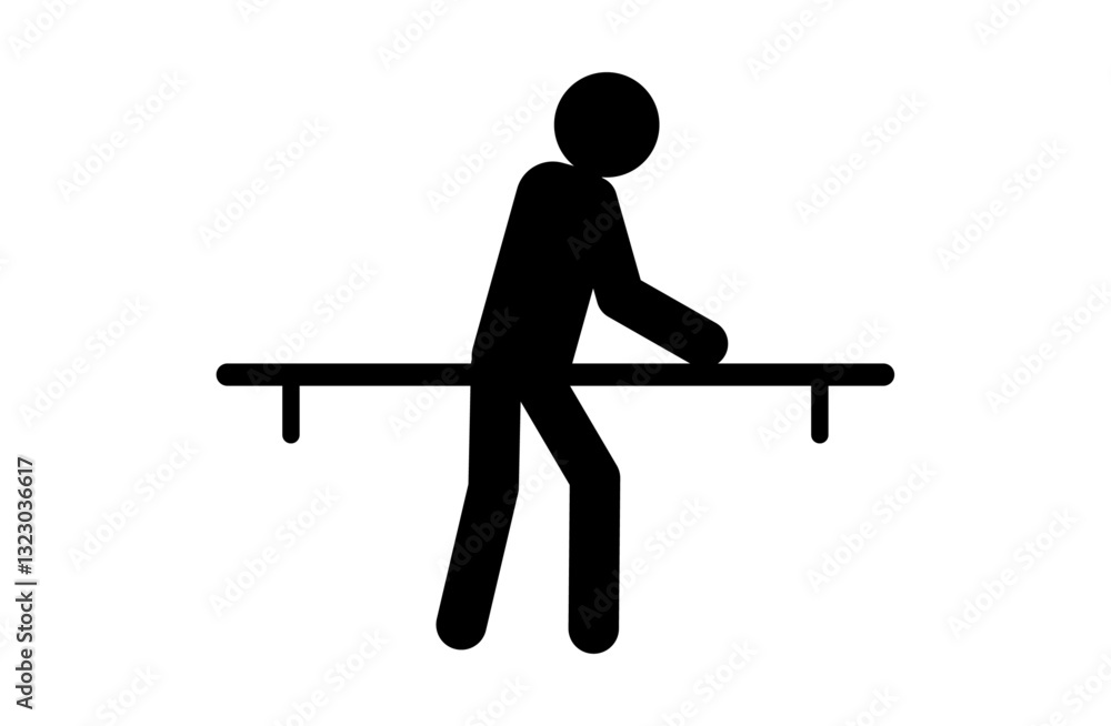 リハビリや介護をイメージした介助している人のアイコン リハビリや介護をイメージした介助している人のアイコン
