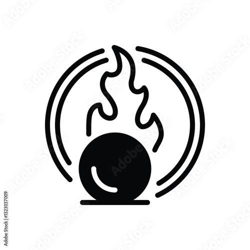 Black solid icon for oxidizing
