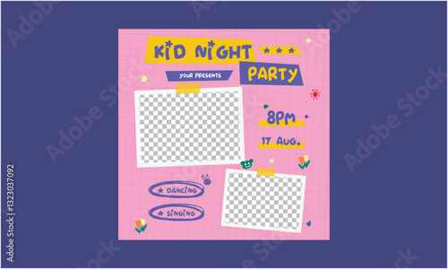 Kid Night Party Socials Media