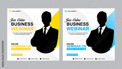 Fully editable video thumbnail design to open video tutorials. Thumbnails are suitable for business and webinars.	