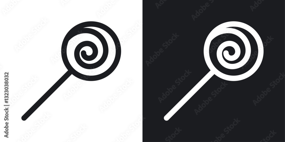 Candy icons set in flat filled style. Candy icons set in flat filled style.