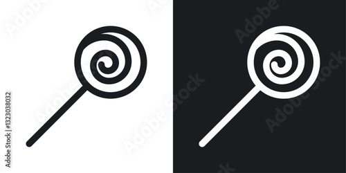 Candy icons set in flat filled style.