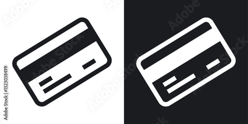 Credit card icons set in flat filled style.