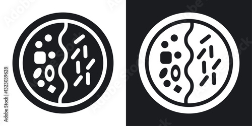 Kare raisu icons set in flat filled style.