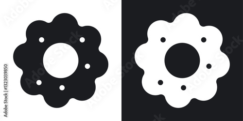 Microorganism icons set in flat filled style.