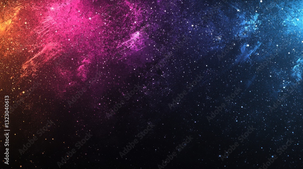Obraz premium Vibrant Cosmic Background with Colorful Stars and Nebulae in Space