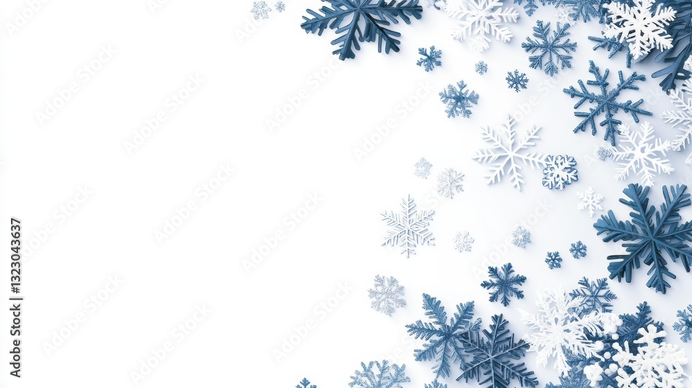 christmas card with snowflake border vector illustration. christmas card with snowflake border vector illustration.