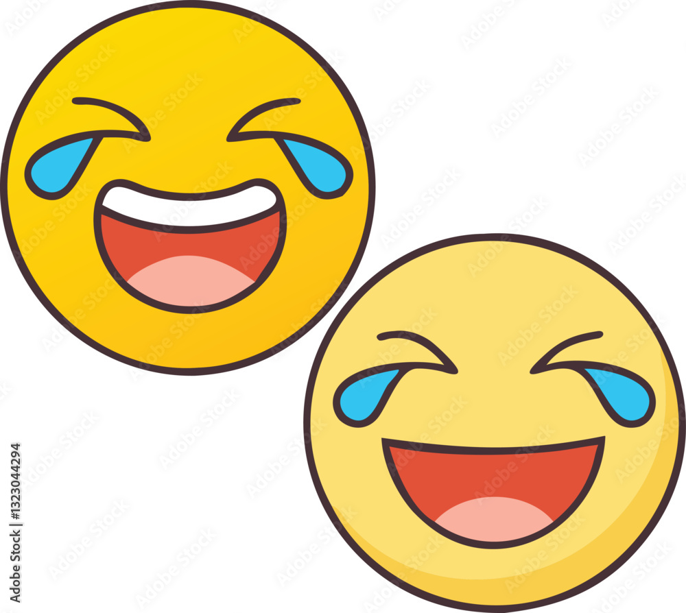 Two laughing emojis with tears of joy, Two yellow laughing emojis with tears of joy, expressing extreme happiness and laughter in a fun and humorous way.
Two laughing emojis with tears of joy, Two yellow laughing emojis with tears of joy, expressing extreme happiness and laughter in a fun and humorous way.