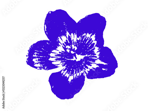 Blue Flower on transparent background