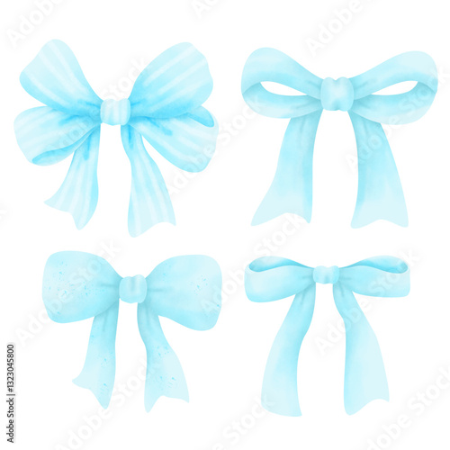 Elegant Whimsical Hand-Drawn watercolor Decorative pink Bow.  Vector Illustration. 
Perfect for quirky holiday, wedding, birthday decorations. 
Vector Illustration in Vintage and Retro Style