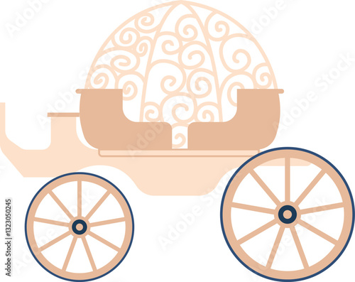 Elegant medieval cab vector illustration