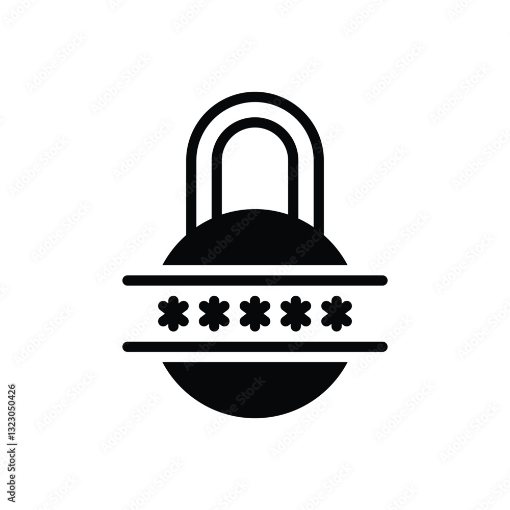 Black solid icon for password Black solid icon for password