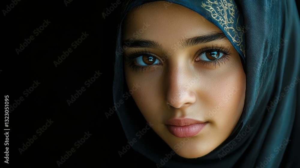 Portrait of a Young Woman Wearing a Hijab Portrait of a Young Woman Wearing a Hijab