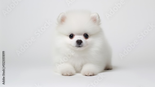 pomeranian dogs white background